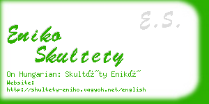 eniko skultety business card